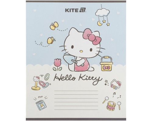 Зошит Kite Hello Kitty, 12 аркушів, коса лінія (HK25-235-1)