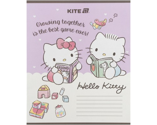 Зошит Kite Hello Kitty, 12 аркушів, коса лінія (HK25-235-1)