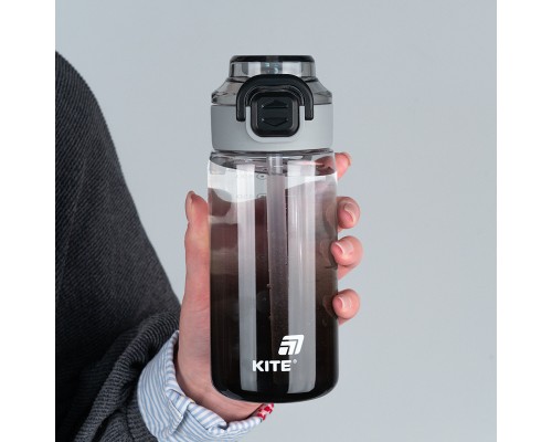 Поїльник-непроливайка Kite 600 мл, чорна (K25-1212-1)