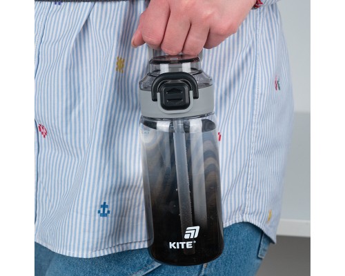 Поїльник-непроливайка Kite 600 мл, чорна (K25-1212-1)