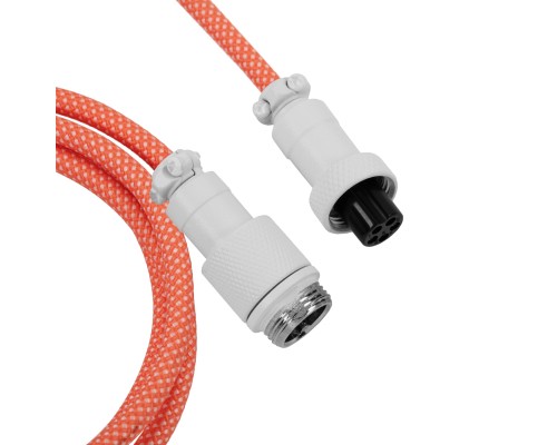 Дата кабель USB-C + USB A to USB-C 1.36m Coiled Aviator orange Keychron (CAB14_KEYCHRON)