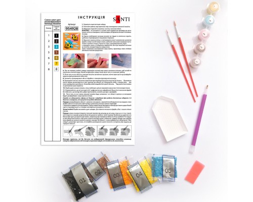 Картина по номерам Santi Майнкрафт Бджілки 25х25 см з алмазною мозаїкою (954928)