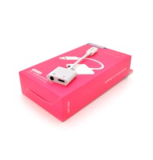 Перехідник Lightning 2-in-1 Audio Adapter Lightning + 3.5mm iKAKU (KSC-353)