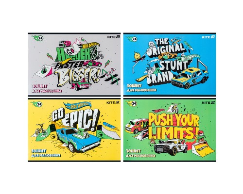 Альбом для малювання Kite Hot Wheels, 24 аркуша (HW25-242)