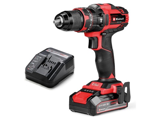 Шуруповерт Einhell TE-CD 18/44 Li-i PXC 18V, 2.5Ah, 44Нм (4514287)