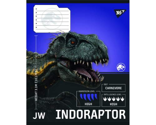 Зошит Yes JURASSIC WORLD Strength and Power А5 60 аркушів клітинка (767674)