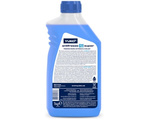 Антифриз Yuko -32 Super G11 синій. ПЕ кан.1л (1 кг.) (4823110404393)