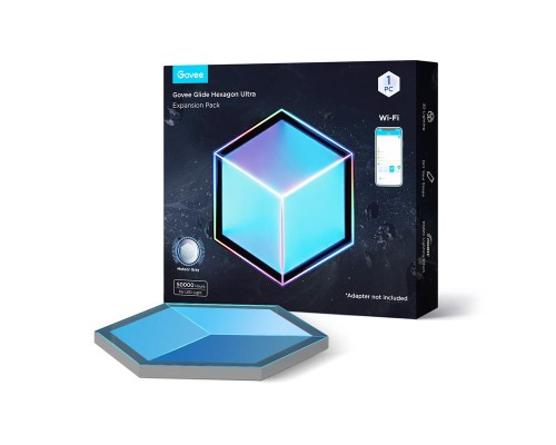 Світильник Govee H106A Glide Hexagon Light Panels Ultra Expansion Pack, 1pc, RGBIC, Wi-Fi/Bluetooth, Purple (H106A007-OF-EU)