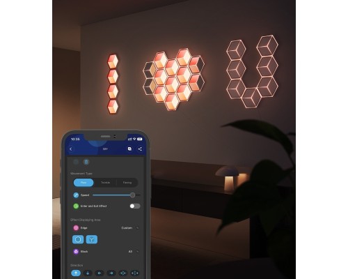 Світильник Govee H106A Glide Hexagon Light Panels Ultra Expansion Pack, 1pc, RGBIC, Wi-Fi/Bluetooth, Purple (H106A007-OF-EU)