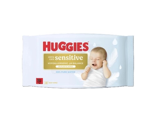 Дитячі вологі серветки Huggies Pure ExSens 48х8 (5029053585543)