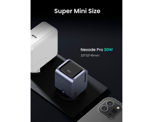 Зарядний пристрій Ugreen USB-C PD30W GaN X703 gray (35006)