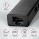 Концентратор AXAGON USB-C to 3xUSB-A + RJ45 0.2m metal black (HMC-GL3A)