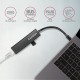 Концентратор AXAGON USB-C to 3xUSB-A + RJ45 0.2m metal black (HMC-GL3A)