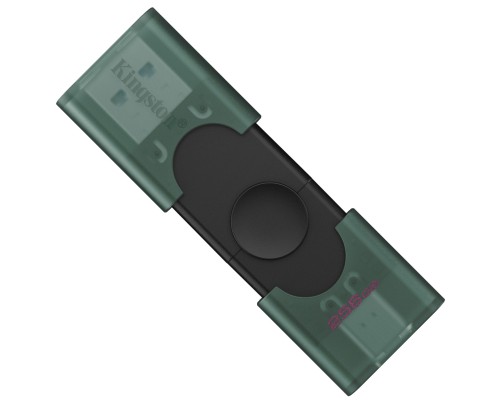 USB флеш накопичувач Kingston 256GB DataTraveler Duo USB 3.2 / Type-C Black/Green (DTDEG2/256GB) 