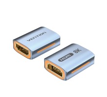 Перехідник HDMI-A Female to Female 8K Adapter Gray Aluminum Alloy Type VENTION (AIUH0)