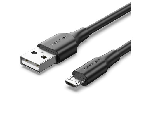 Дата кабель USB 2.0 A Male to Micro-B Male 2A Cable 1M Black VENTION (CTIBF)