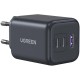 Зарядний пристрій UGREEN 2xUSB-C PD45W + 1xUSB QC3.0 GaN X527 gray (65156B)