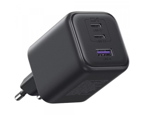 Зарядний пристрій UGREEN 2xUSB-C PD45W + 1xUSB QC3.0 GaN X527 gray (65156B)