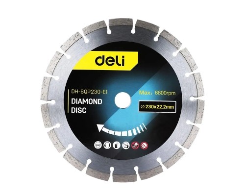 Круг відрізний Deli 230 x 22,2 мм для сухого різу (EDH-SQP230-E1)