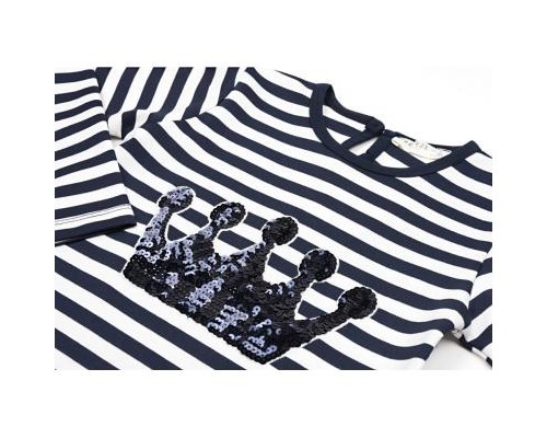 Плаття дитяче Breeze в полоску с короной (12309-128G-blue)