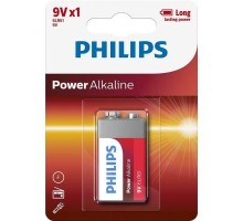 Батарейка Philips Крона 6LR61 Power Alkaline * 1 (6LR61P1B/10) 
