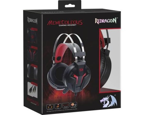 Навушники Redragon Memecoleous Black-Red Vibration (75096)
