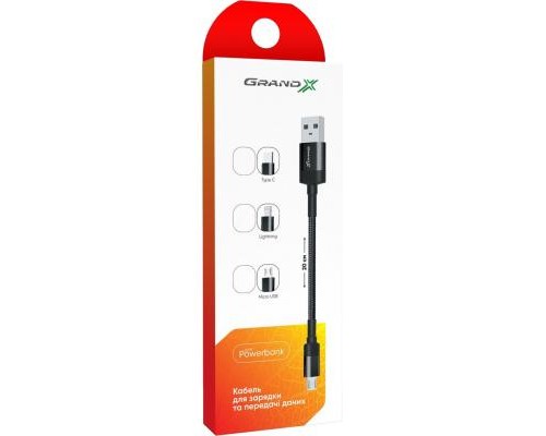 Дата кабель USB 2.0 AM to Type-C 0.2m Grand-X (FM-20C)