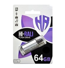USB флеш накопичувач Hi-Rali 64GB Corsair Series Silver USB 2.0 (HI-64GBCORSL)