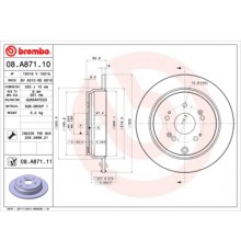 Гальмівний диск Brembo 08.A871.10