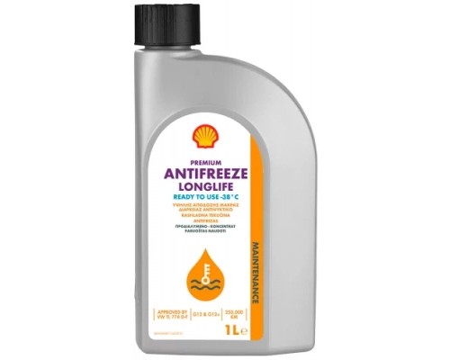 Антифриз Shell Premium LL 1л (готовий G12+ черв.) (5937) 