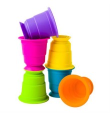 Розвиваюча іграшка Fat Brain Toys тактильна М'які чашки Suction Kupz 6 шт (F183ML)