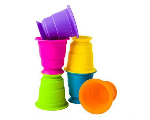 Розвиваюча іграшка Fat Brain Toys тактильна М'які чашки Suction Kupz 6 шт (F183ML) Розвиваюча іграшка Fat Brain Toys тактильна М'які чашки Suction Kupz 6 шт (F183ML)