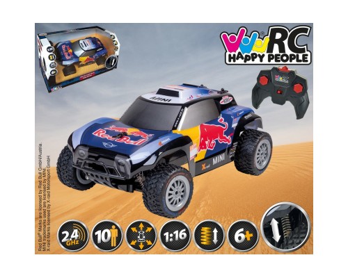 Радіокерована іграшка Happy People Red Bull X-raid Mini JCW Buggy 116 2.4 ГГц (H30045) Радіокерована іграшка Happy People Red Bull X-raid Mini JCW Buggy 116 2.4 ГГц (H30045)