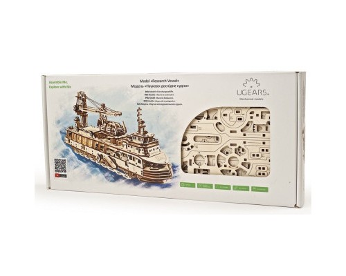 Конструктор Ugears Науково-дослідне судно (70135)