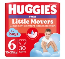 Підгузки Huggies Little Movers/Pants 6 (15-25 кг) Jumbo для хлопчиків 30 шт (5029053564302)