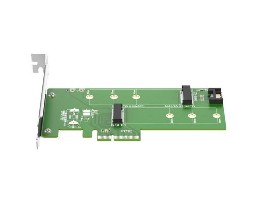 Контролер Maiwo Multi-Size PCIex4 & SATA to M.2 (M-Key or B-key) KT015 SSD (45774)
