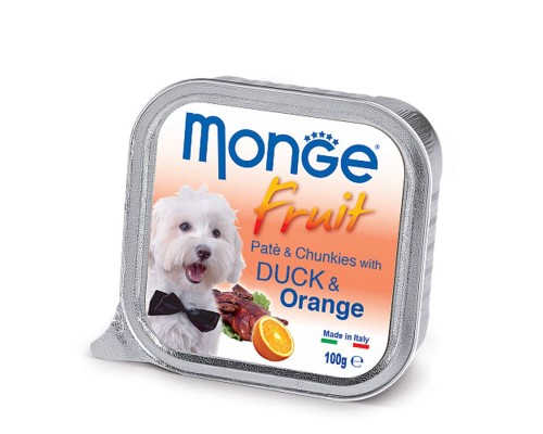 Консерви для собак Monge DOG FRUIT качка з апельсином 100 г (8009470013239)