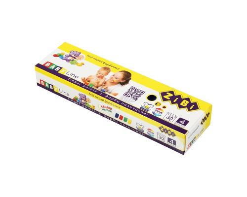 Пальчикові фарби ZiBi Baby Line 4 кольорів 30 мл (ZB.6564)