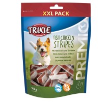 Ласощі для собак Trixie Premio Chicken and Pollock Stripes XXL курка/лосось 300 г (4011905318035)