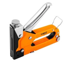 Степлер будівельний Neo Tools 3 в 1, 4-14 мм, тип скоб G, L, E, регулювання забивання скоб (16-031)