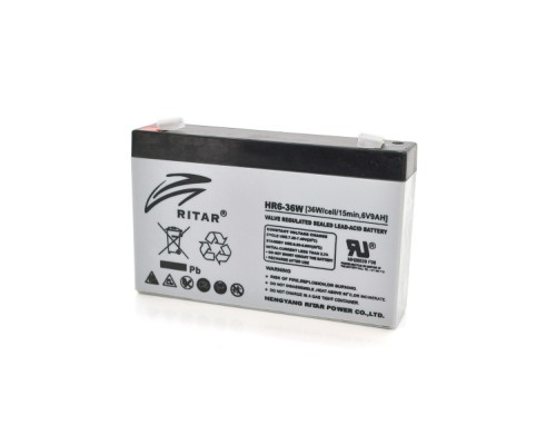 Батарея до ДБЖ Ritar 6V-9Ah (HR6-36W) 