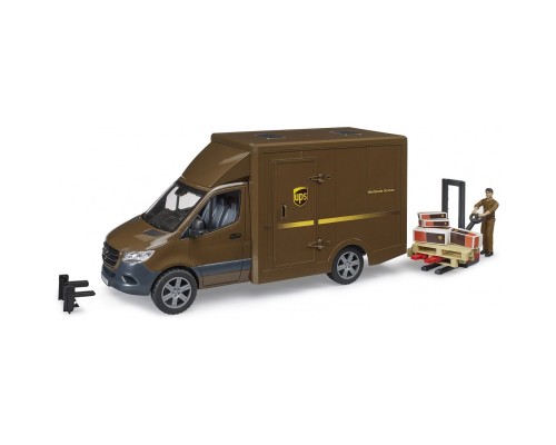 Спецтехніка Bruder автомобіль MB Sprinter кур'єр UPS з фігуркою та аксесуарами (02678)