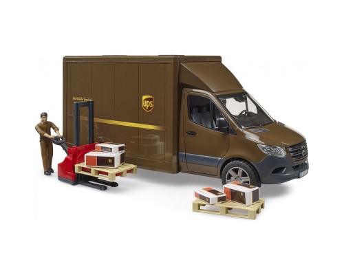Спецтехніка Bruder автомобіль MB Sprinter кур'єр UPS з фігуркою та аксесуарами (02678)