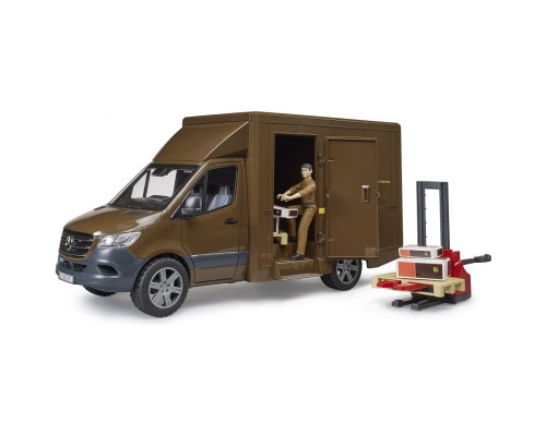 Спецтехніка Bruder автомобіль MB Sprinter кур'єр UPS з фігуркою та аксесуарами (02678)