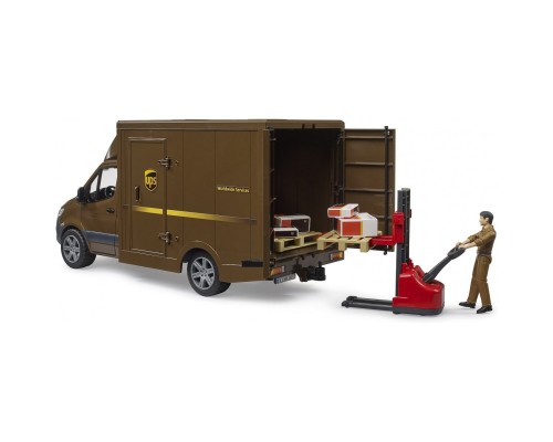 Спецтехніка Bruder автомобіль MB Sprinter кур'єр UPS з фігуркою та аксесуарами (02678)