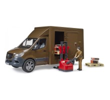 Спецтехніка Bruder автомобіль MB Sprinter кур'єр UPS з фігуркою та аксесуарами (02678)