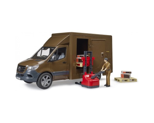 Спецтехніка Bruder автомобіль MB Sprinter кур'єр UPS з фігуркою та аксесуарами (02678)