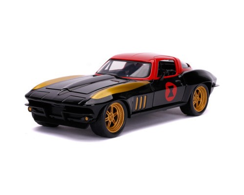 Машина Jada металева Марвел Месники Chevrolet Corvette (1966) + фігурка Чорної вдови 1:24 (253225014)