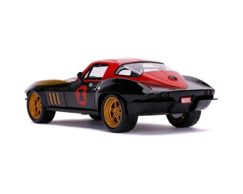 Машина Jada металева Марвел Месники Chevrolet Corvette (1966) + фігурка Чорної вдови 1:24 (253225014)