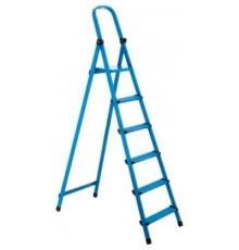 Драбина Work's стрем'янка металева 406 6 сх., синя (63273)